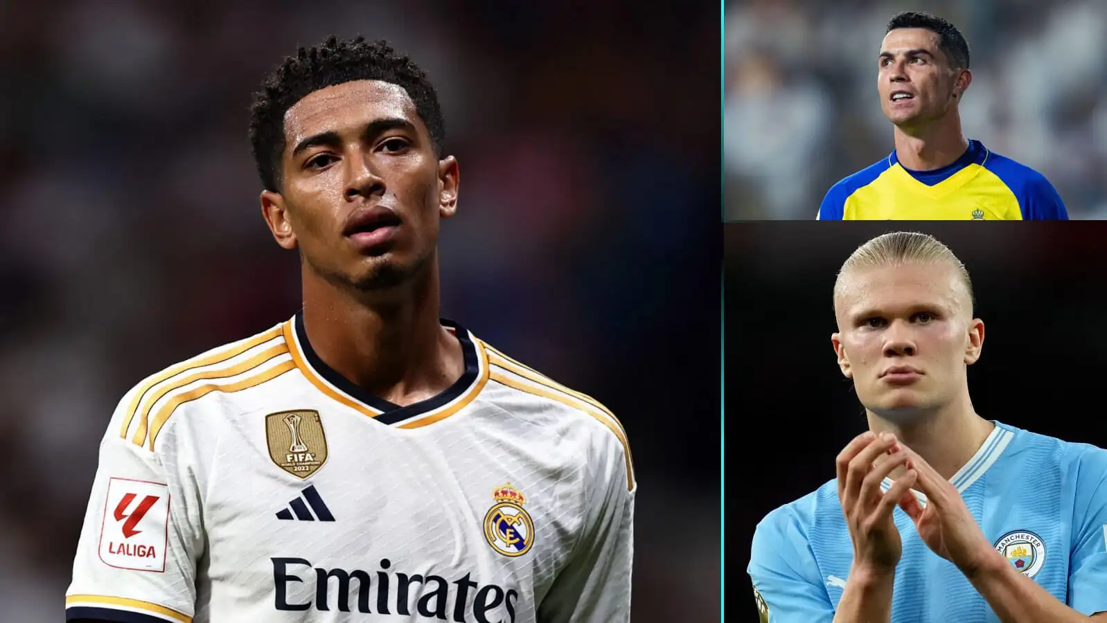 Jude Bellingham, Cristiano Ronaldo and Erling Haaland are all in the race for the 2024 Ballon d'Or.