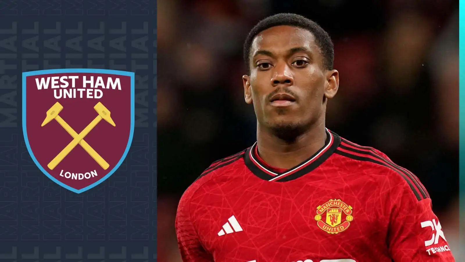 Anthony Martial has been linked with a move to West Ham