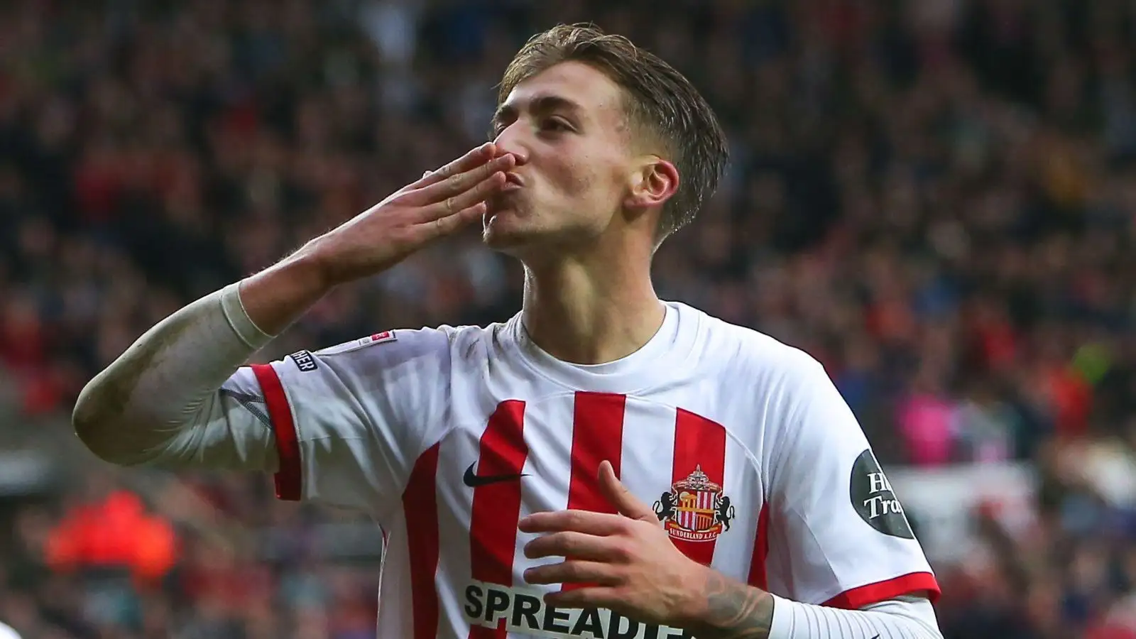 Sunderland forward Jack Clarke celebrates