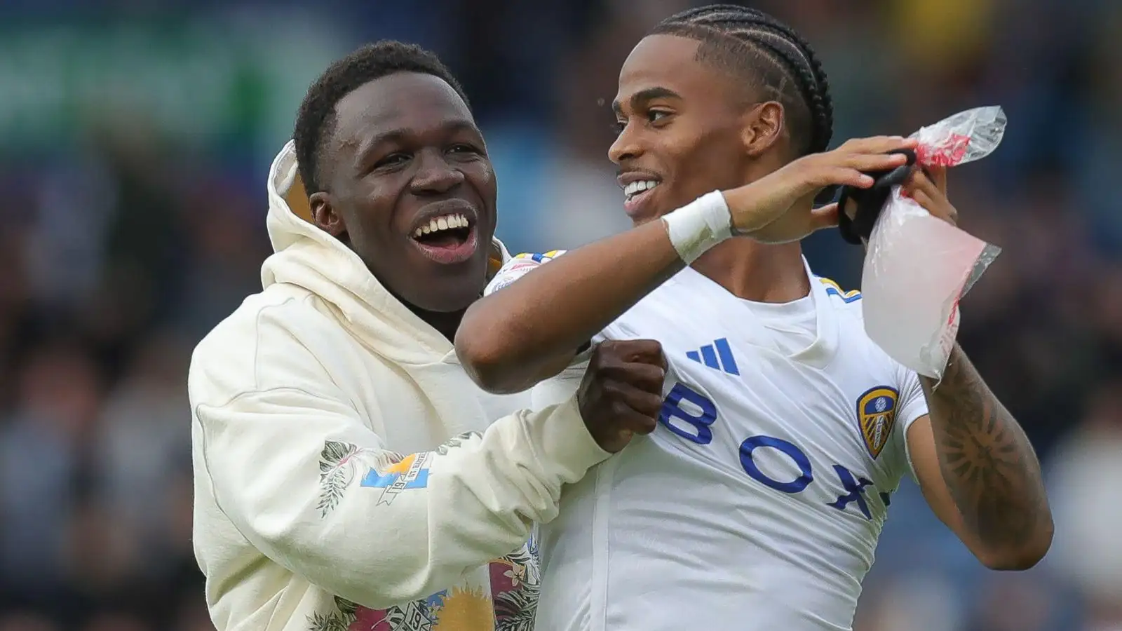 Leeds value 'vital' star at '£25m-plus' as Burnley eye January move; 20yo 'asks to leave' again 1 Leeds forwards Crysencio Summerville as well as Willy Gnonto rejoice a win.