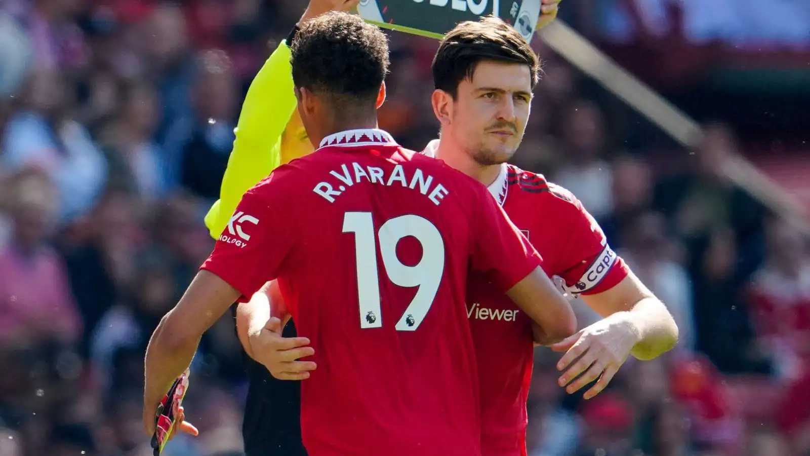 Man Utd star tipped to 'seal transfer' after £30m deal fell through with Saudi-linked star 'desiring' exit 7 c?url=https%3A%2F%2Fd2x51gyc4ptf2q.cloudfront.net%2Fcontent%2Fuploads%2F2023%2F11%2F07211216%2FHarry Maguire and Raphael Varane