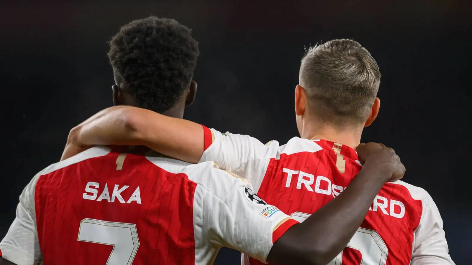 Leandro Trossard, Bukayo Saka, Arsenal, November 2023