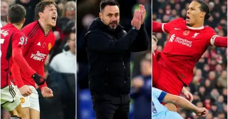 Premier League winners and losers: Van Dijk, Villa and Man Utd in form as De Zerbi spouts nonsense