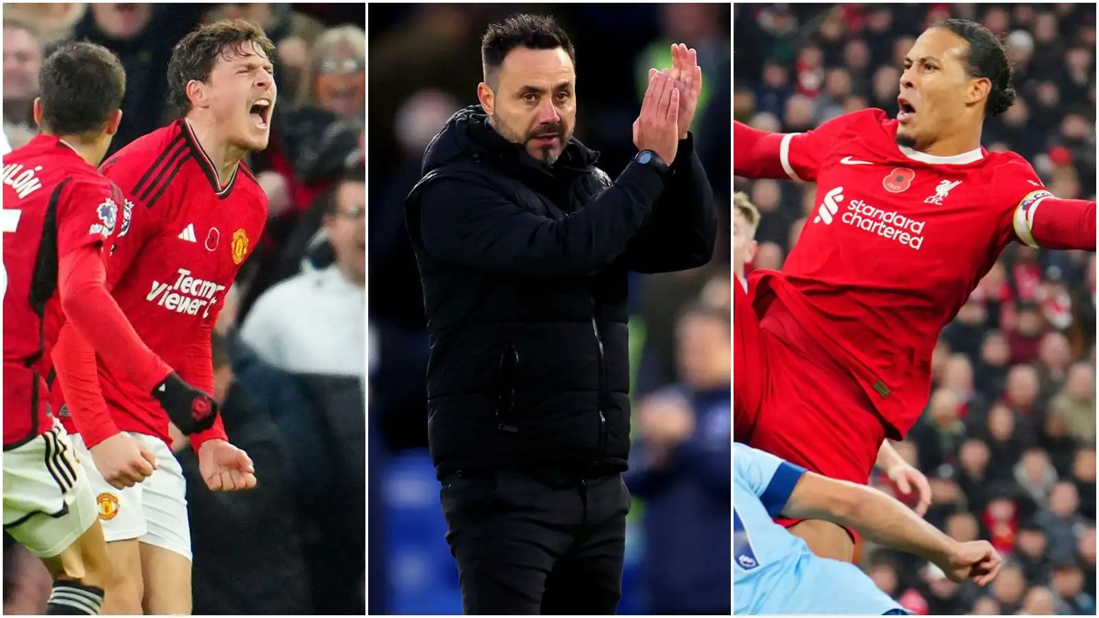 Premier League winners and losers: Van Dijk, Villa and Man Utd in form as De Zerbi spouts nonsense