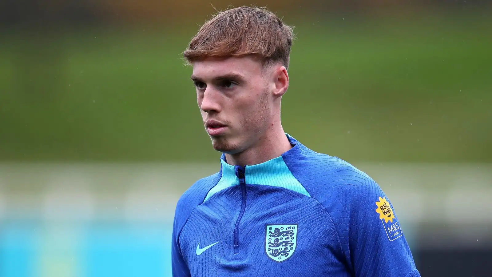 Chelsea playmaker Cole Palmer during an England training session.