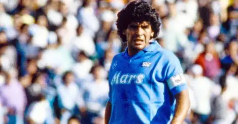 Diego Maradona in action for Napoli