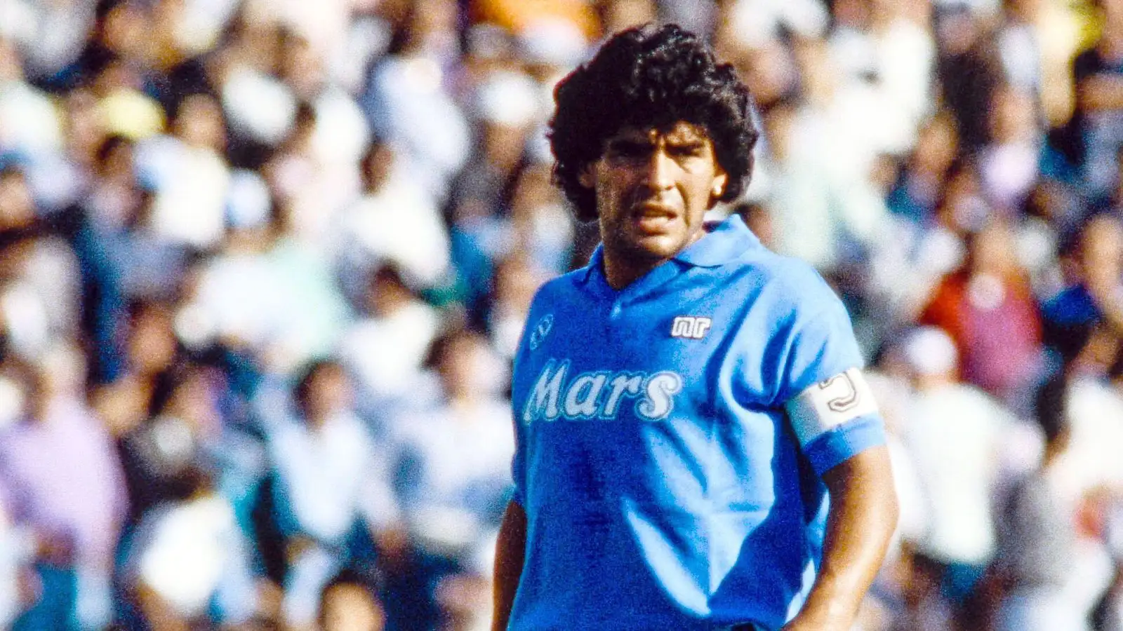 Diego Maradona in action for Napoli