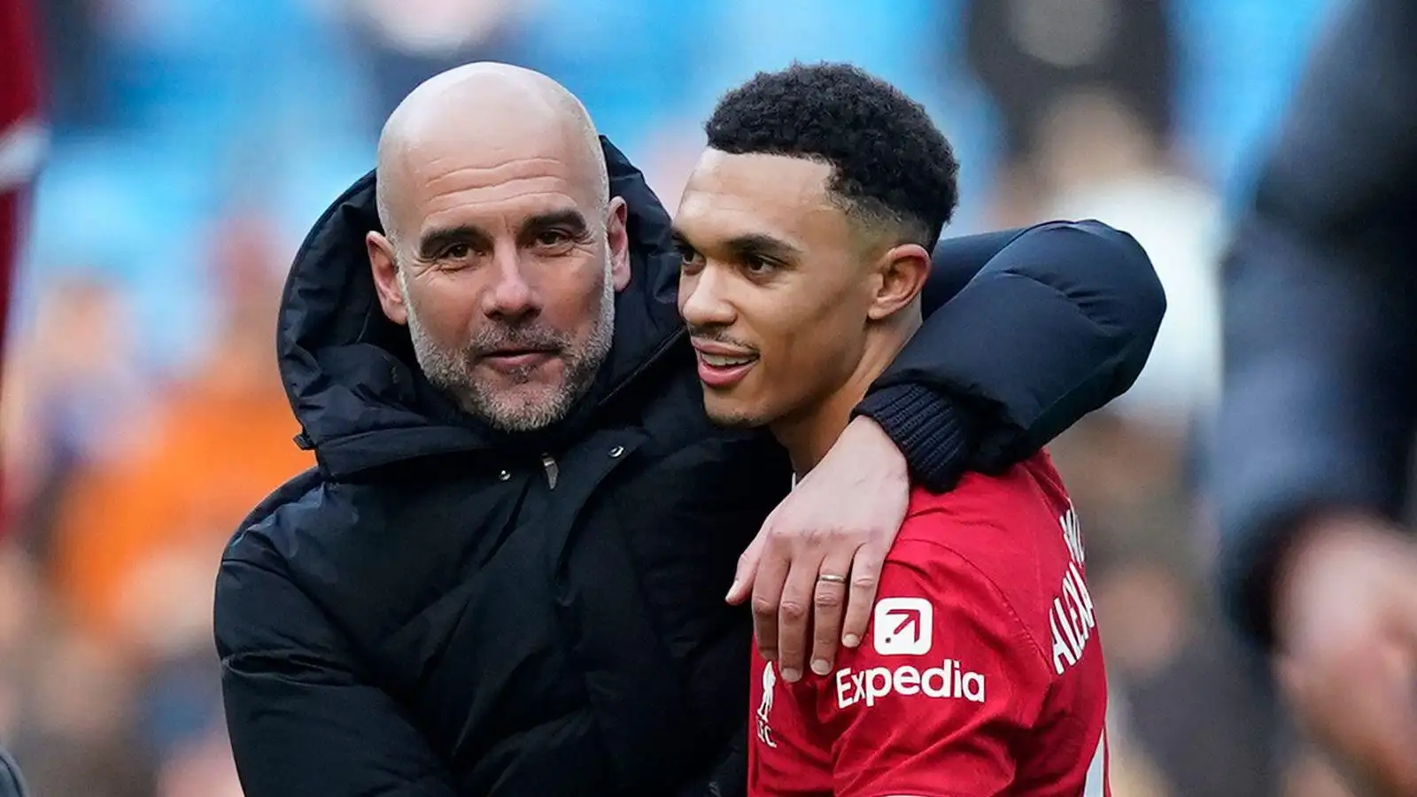 Guardiola makes Man City Prem title prediction after Arteta called on Arsenal to reach 96 points 2 c?url=https%3A%2F%2Fd2x51gyc4ptf2q.cloudfront.net%2Fcontent%2Fuploads%2F2023%2F11%2F27105838%2FPep Guardiola Trent Alexander Arnold