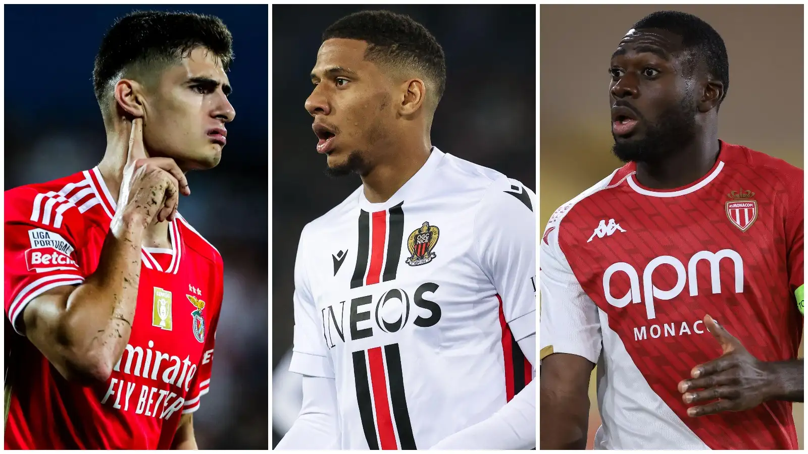 Antonio Silva, Jean-Clair Todibo and Youssouf Fofana are all being watched by Man Utd.