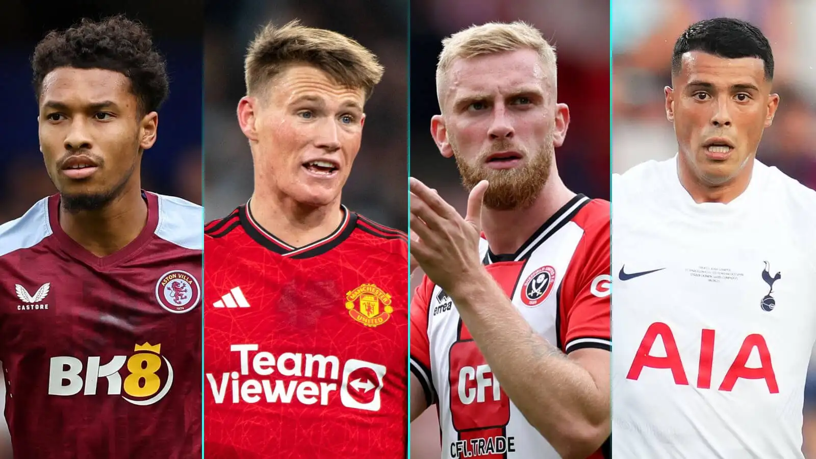 Aston Villa midfielder Boubacar Kamara, Manchester United midfielder Scott McTominay, Sheffield United striker Oli McBurnie as well as Tottenham right-ago Pedro Porro.