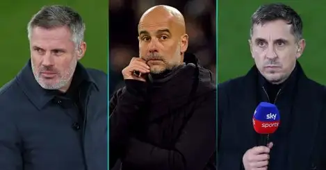 Neville digs out ‘dirty little Scouse dog’ Carragher after Guardiola’s brutal Liverpool jibe