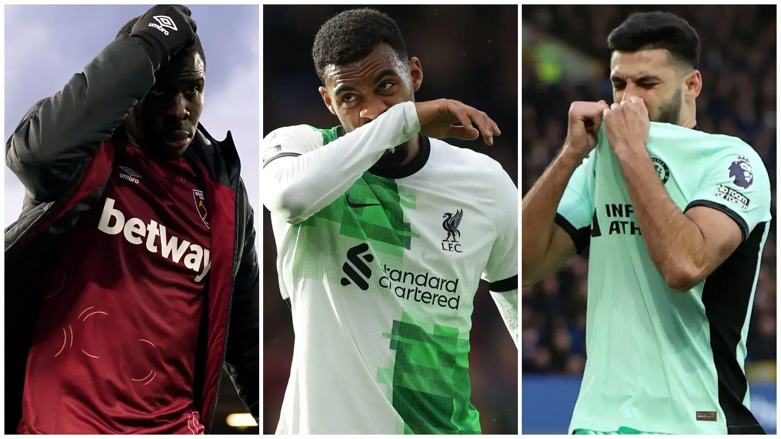 No Man Utd but Liverpool duo, Chelsea striker join half-dozen Hammers in worst XI
