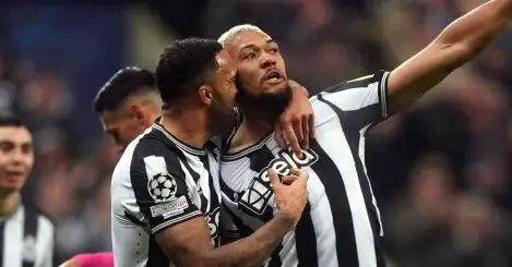 Joelinton ‘very sad’ for Newcastle fans who serve as ‘motivation’ for Magpies to ‘give them the win’