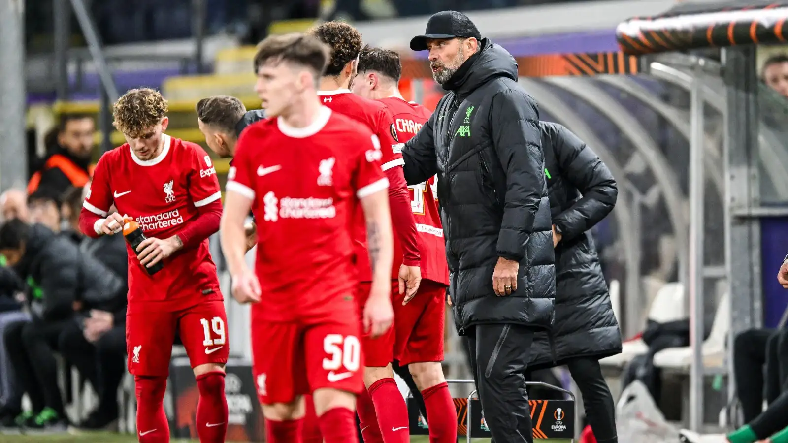 Liverpool kids spared a spanking by Jurgen Klopp after 'struggle' in Belgium 3 c?url=https%3A%2F%2Fd2x51gyc4ptf2q.cloudfront.net%2Fcontent%2Fuploads%2F2023%2F12%2F15094422%2FJurgen Klopp with his Liverpool kids