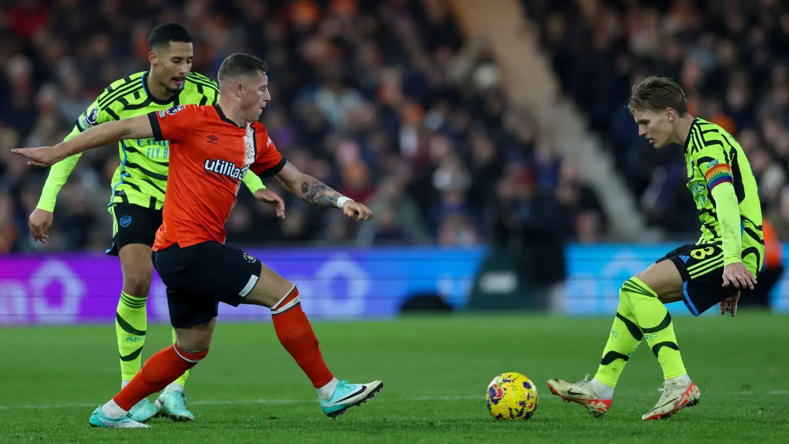 Ross Barkley and Arsenal midfielder Martin Odegaard