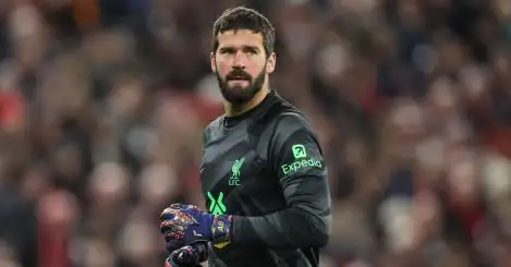 Liverpool goalkeeper Alisson makes it clear who is to blame for draw against Man Utd