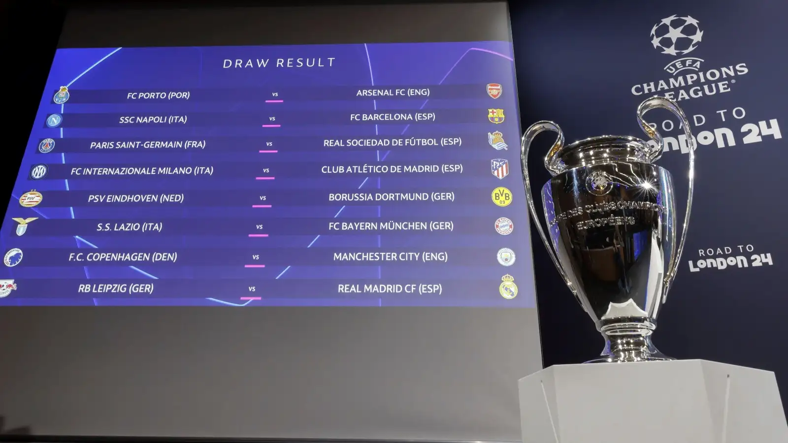 The Champions League draw for the last 16 is made in Nyon.