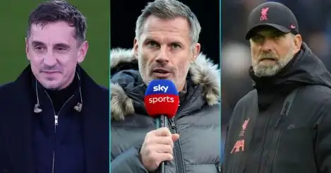 ‘Liverpool fans are quiet this morning!’ – Neville winds up Carragher after Klopp criticises Reds fans