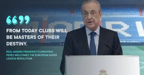 European Super League: Real Madrid chief Florentino Perez reveals plan for ‘coming days’