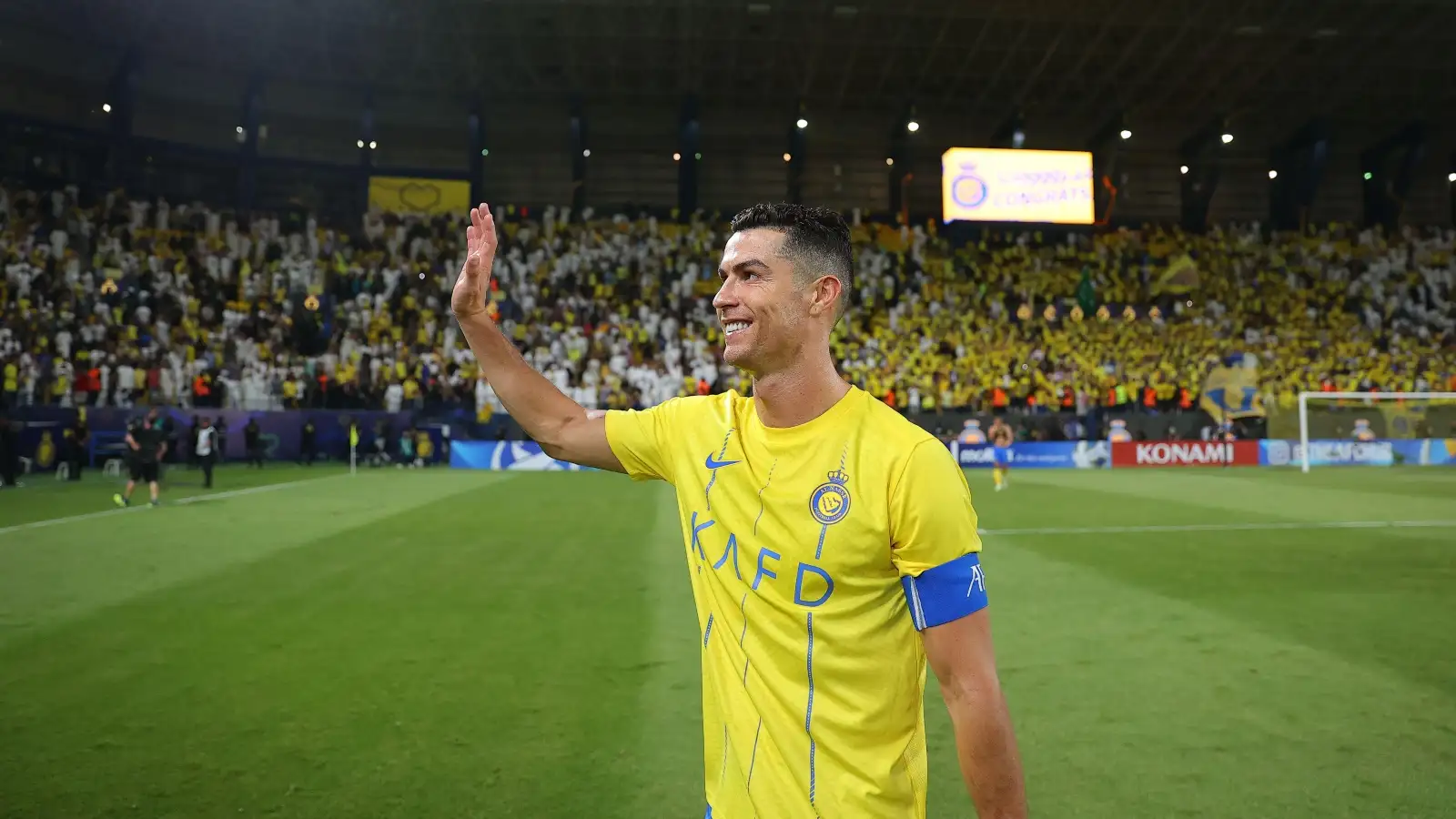 Cristiano Ronaldo breaks two more records as Saudi Pro League draws to a close 1 Cristiano Ronaldo of Al-Nassr FC memorializes his group's triumph at the end of the AFC Victors League 2023-24 Team E suit between Al-Nassr FC (KSA) and also Al Duhail SC (QAT) at Al Awwal Park on October 24, 2023 in Riyadh, Saudi Arabia.