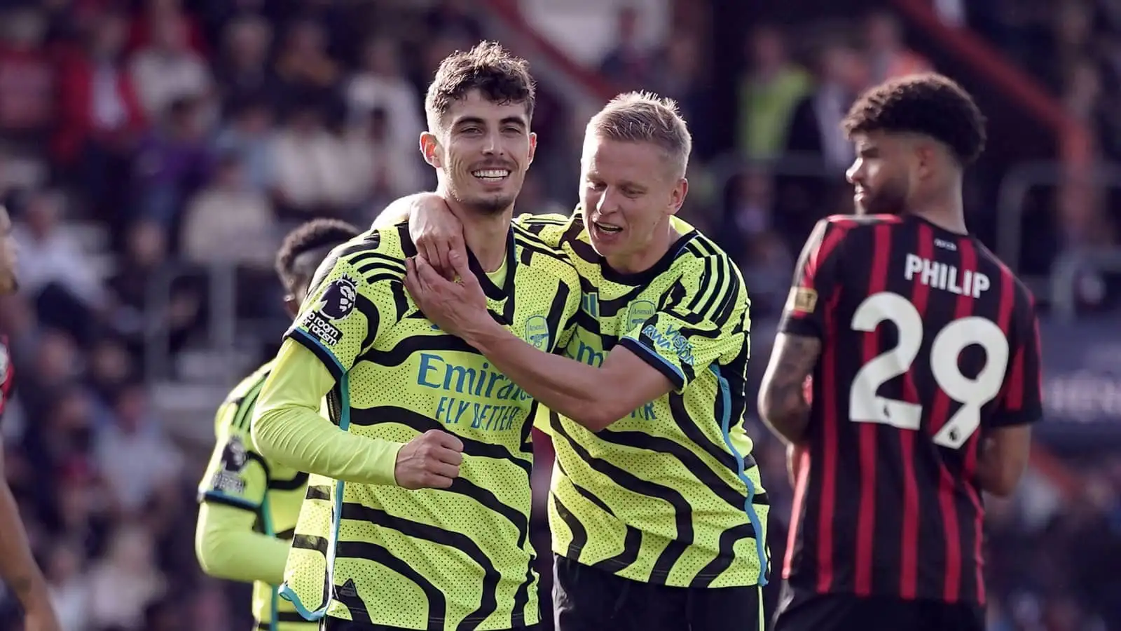 Merson identifies major Arsenal 'problem' player who could cost them the title 2 c?url=https%3A%2F%2Fd2x51gyc4ptf2q.cloudfront.net%2Fcontent%2Fuploads%2F2023%2F12%2F27112615%2Foleksandr zinchenko kai havertz arsenal september 2023 1