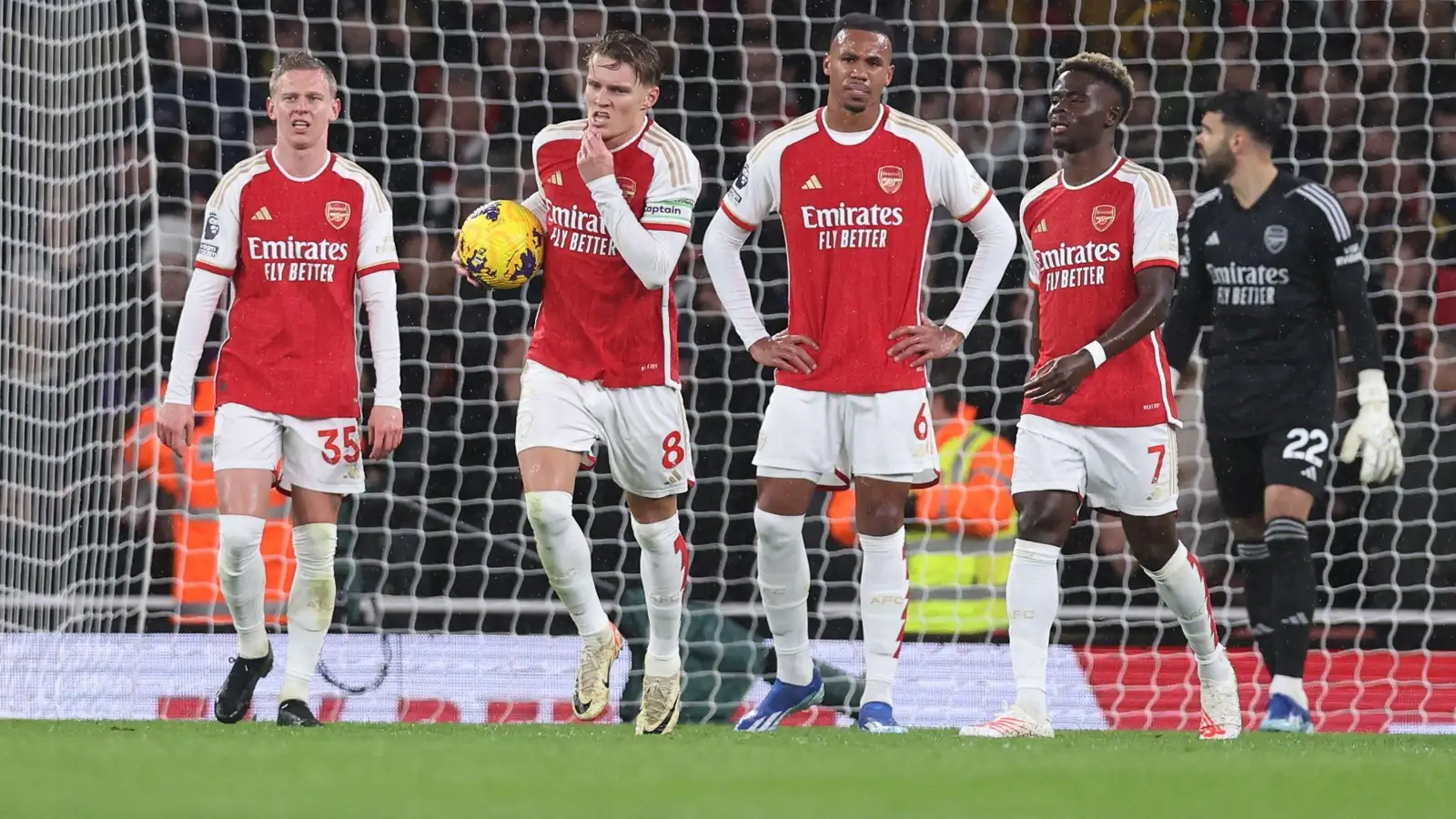 Arsenal players respond after conceding against West Pork.