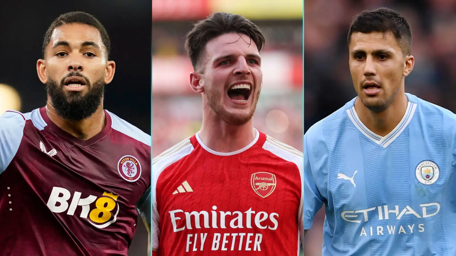 Douglas Luiz, Declan Rice, Rodri, 2023