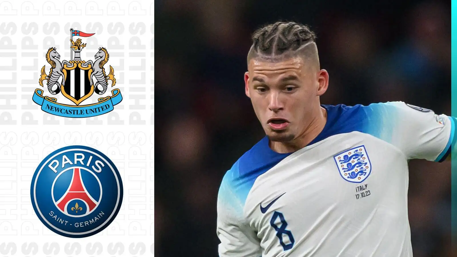 Manchester Metropolis midfielder Kalvin Phillips has been attached with Newcastle United and PSG.
