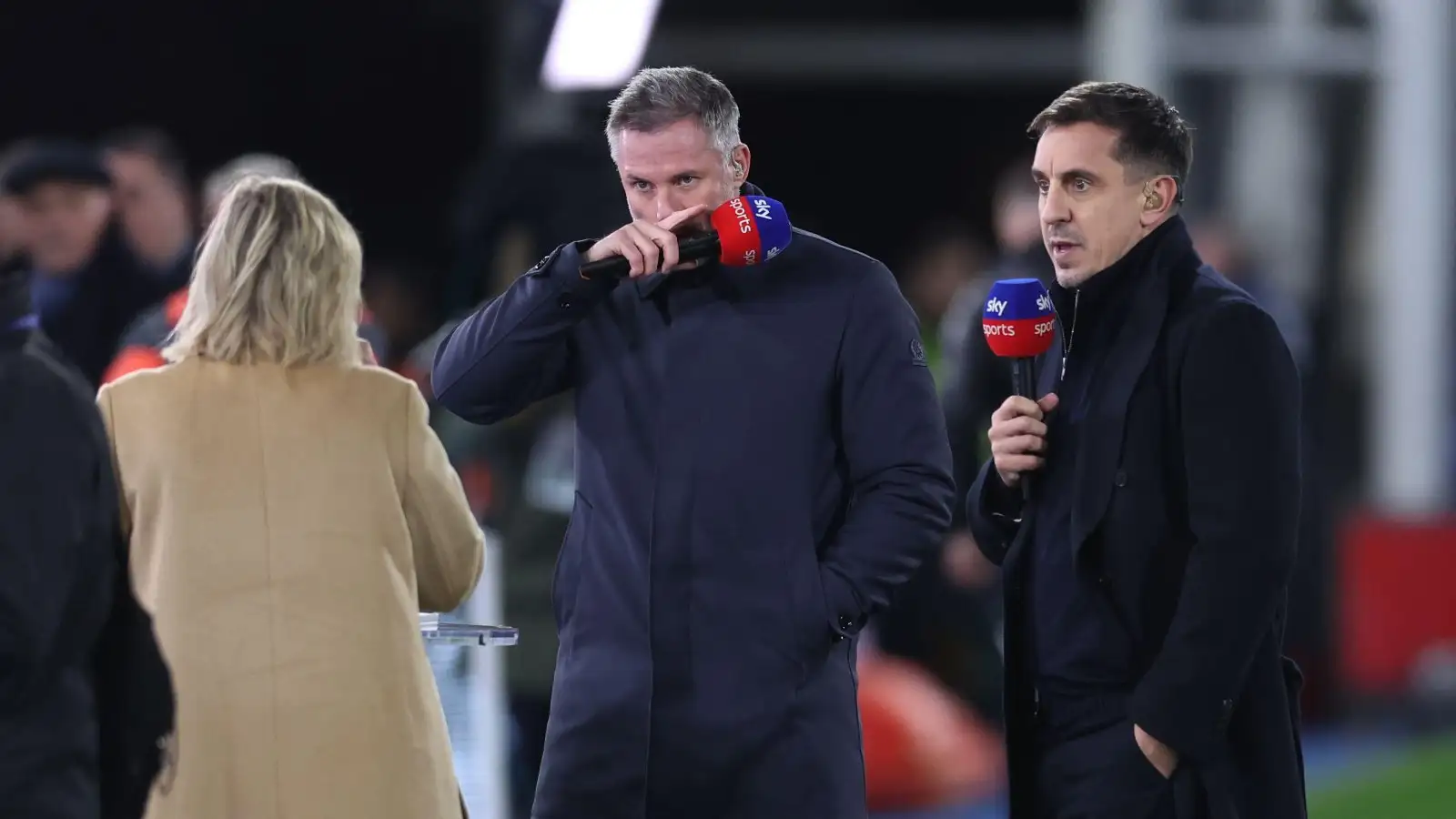 Liverpool legend Jamie Carragher and Gary Neville