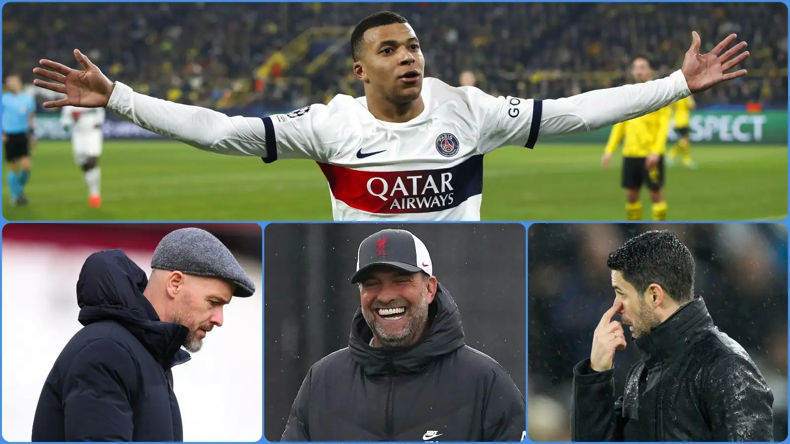 Liverpool rocked by Mbappe double blow: Man Utd offer 'dream midfield' and Arsenal promise trophies 3 c?url=https%3A%2F%2Fd2x51gyc4ptf2q.cloudfront.net%2Fcontent%2Fuploads%2F2024%2F01%2F05115701%2FKylian Mbappe Erik ten Hag Jurgen Klopp Mikel Arteta
