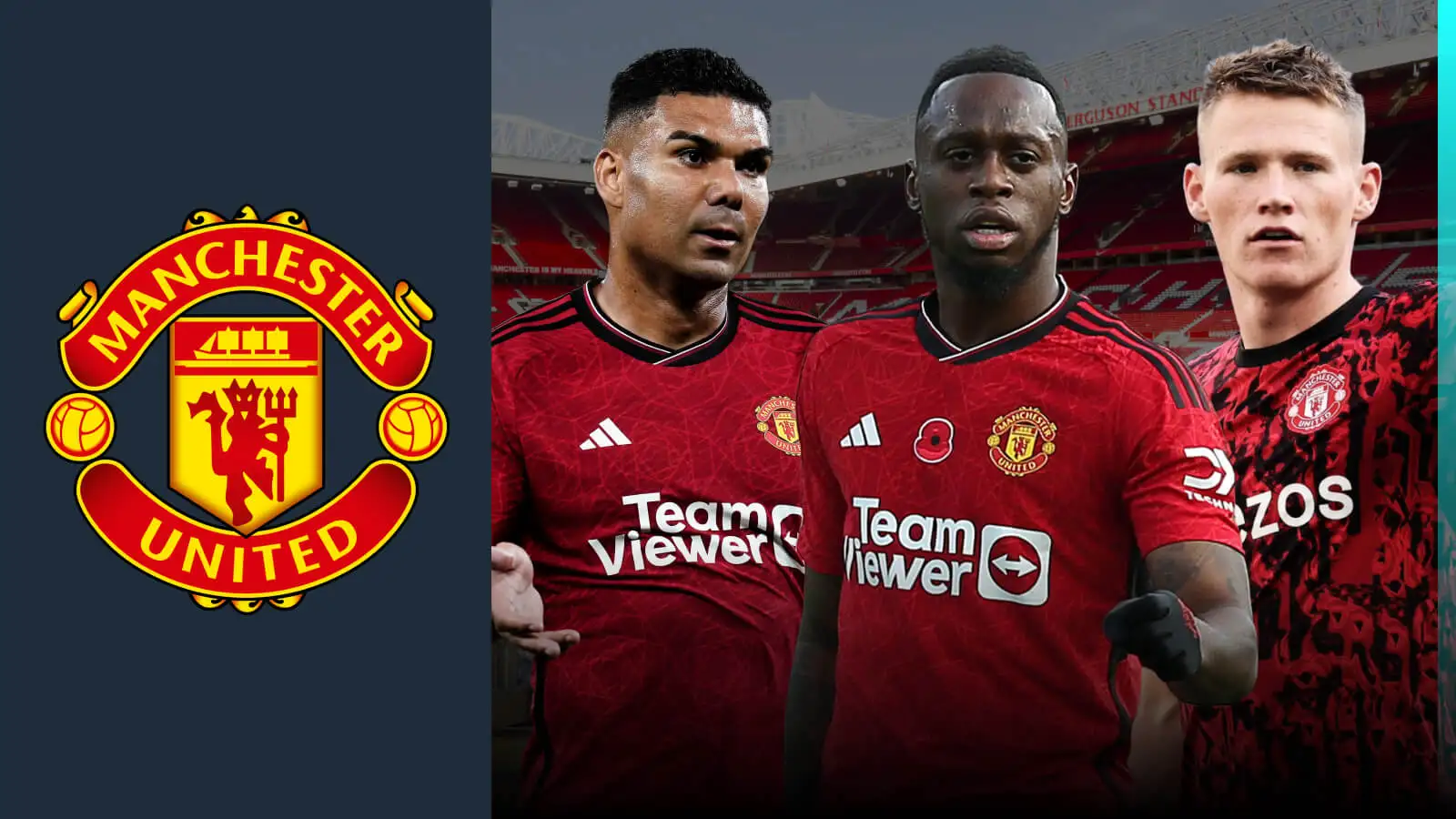 Male Utd trio Casemiro, Aaron Wan-Bissaka as well as Scott McTominay