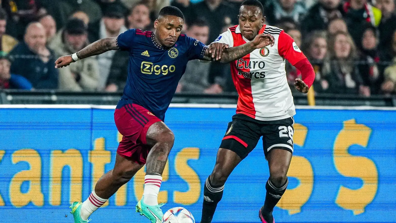 Reported West Pork target Steven Bergwijn in feedback throughout an Eredivisie suited.