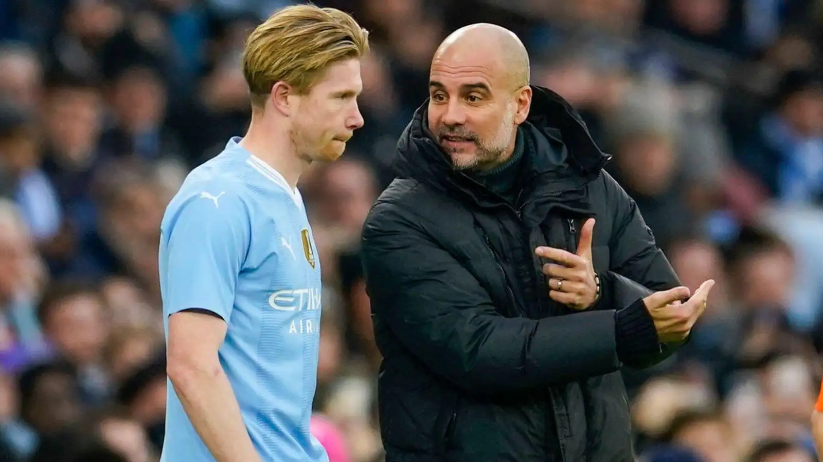 Guardiola praises De Bruyne's 'special ability and quality' with Man City 'delighted to have him back' 3 c?url=https%3A%2F%2Fd2x51gyc4ptf2q.cloudfront.net%2Fcontent%2Fuploads%2F2024%2F01%2F07172114%2FPep Guardiola Kevin De Bruyne F365