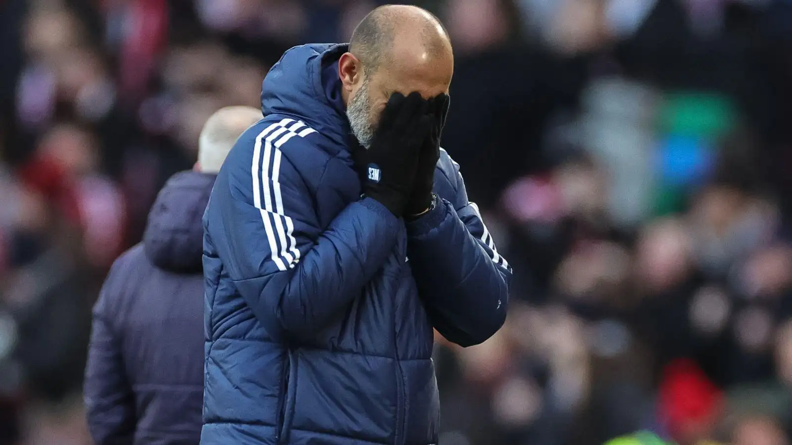 Nuno calls to abolish replays as Blackpool draw results in shorter break for Nottingham Forest 1 Nuno Espirito Santo holds his confront in his hands.