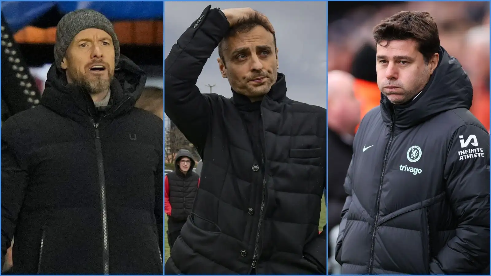 Manchester United manager Erik 10 Hag, Dimitar Berbatov and also Chelsea preceptor Mauricio Pochettino