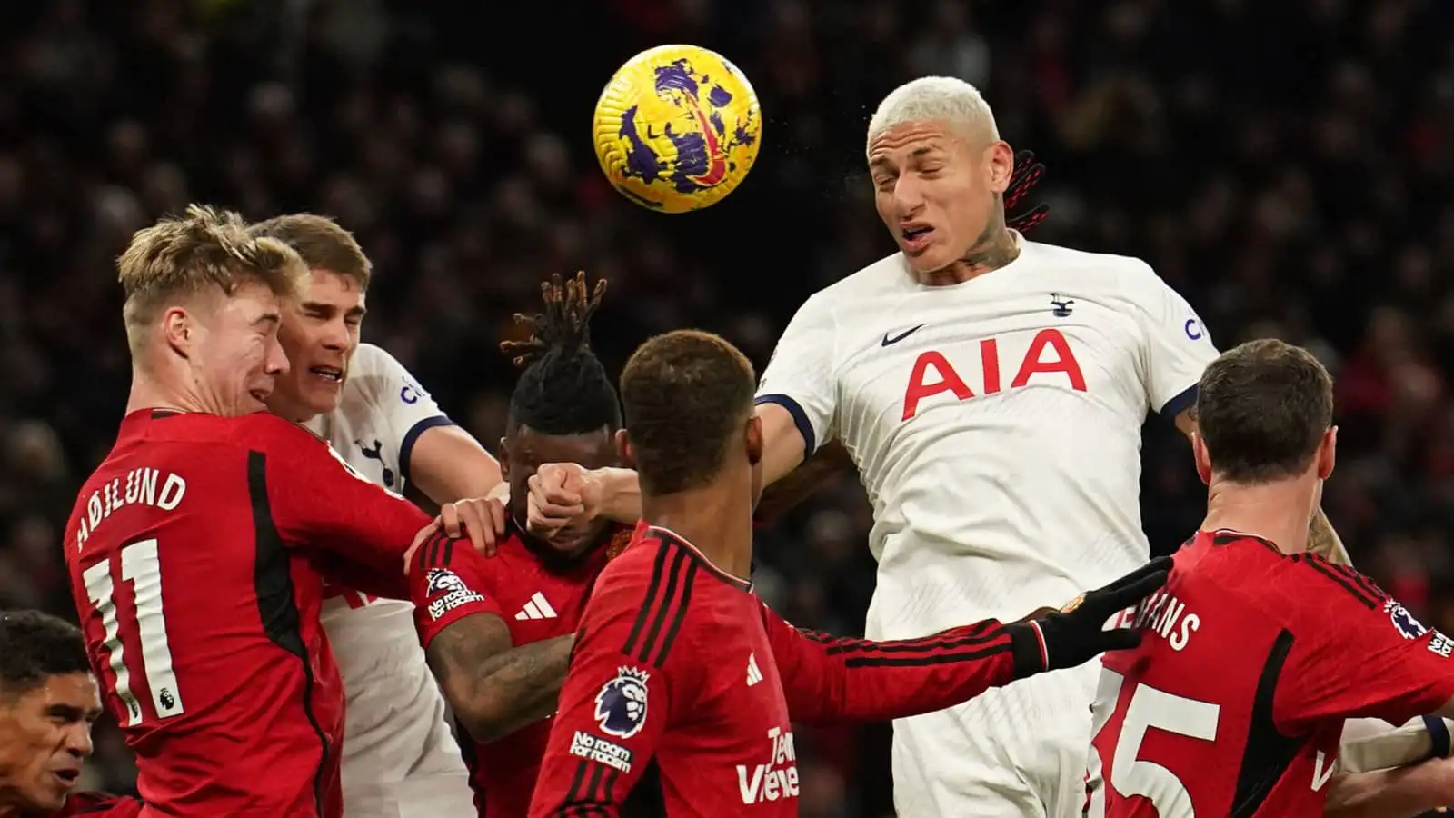 Man Utd 2-2 Tottenham: Dominant Spurs fail to down United after twice coming from behind 1 Richarlison, Tottenham, January 2024