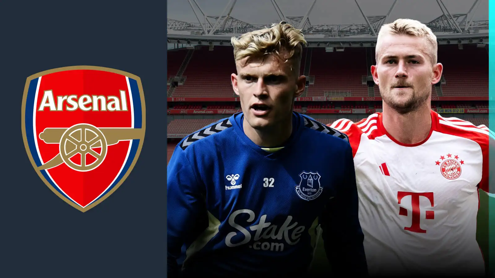 Arsenal transmit targets Jarrad Branthwaite and Matthijs de Ligt