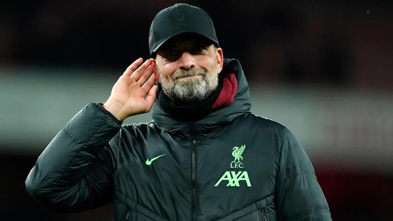 Average 'dullards' too dense to truly appreciate the genius of Jurgen Norbert Klopp... 1 Jurgen Klopp gestures to Liverpool adherents after the win over Arsenal.