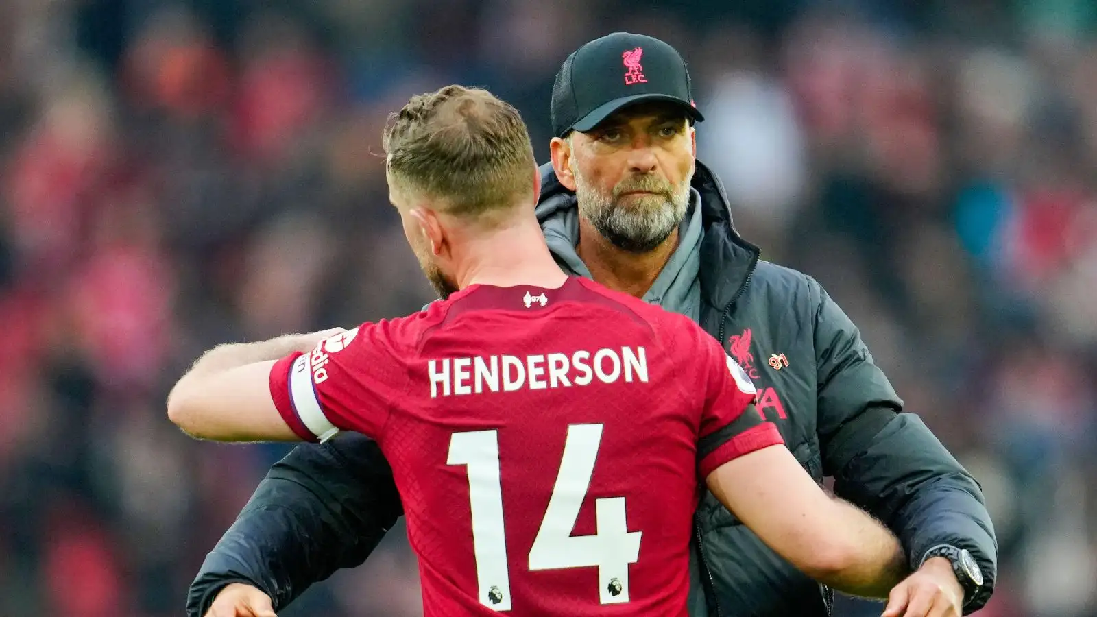 Liverpool: Klopp defends Henderson over transfer as he speaks out on 'shock' Salah injury 3 c?url=https%3A%2F%2Fd2x51gyc4ptf2q.cloudfront.net%2Fcontent%2Fuploads%2F2024%2F01%2F19111918%2FJurgen Klopp Jordan Henderson Liverpool F365 1