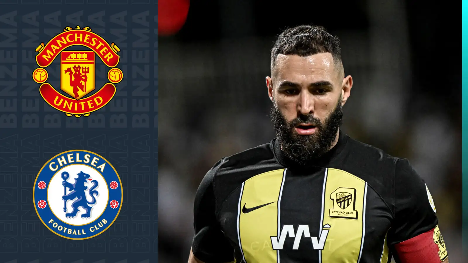 Karim Benzema leads the line for Chelsea after Man Utd 'greenlight' transfer 5 c?url=https%3A%2F%2Fd2x51gyc4ptf2q.cloudfront.net%2Fcontent%2Fuploads%2F2024%2F01%2F24120611%2FF365 Two Badges Dark Karim Benzema with Man UTD Chelsea 10