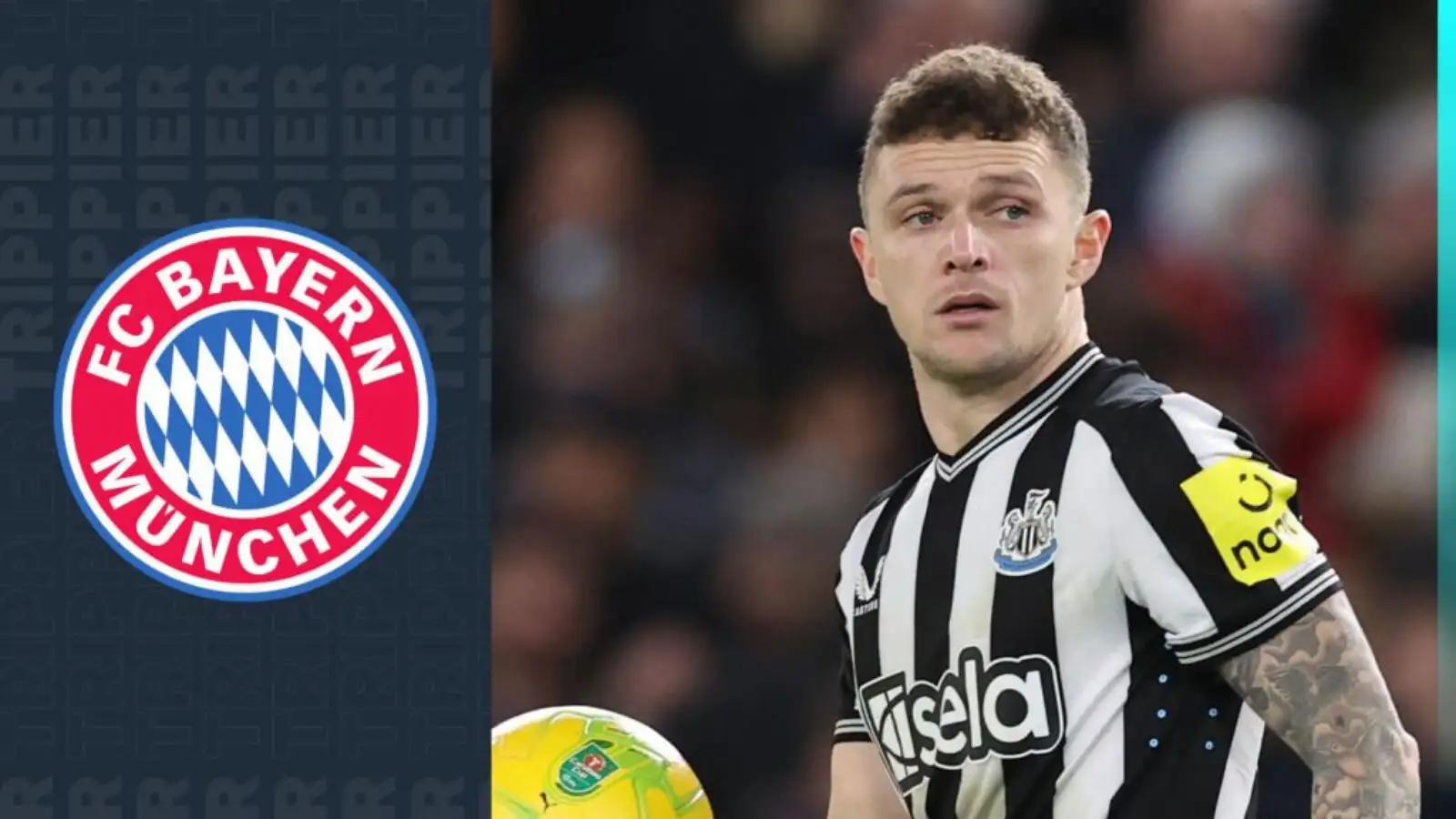 Newcastle right-ago Kieran Trippier has been connected via a shifting to Bayern.