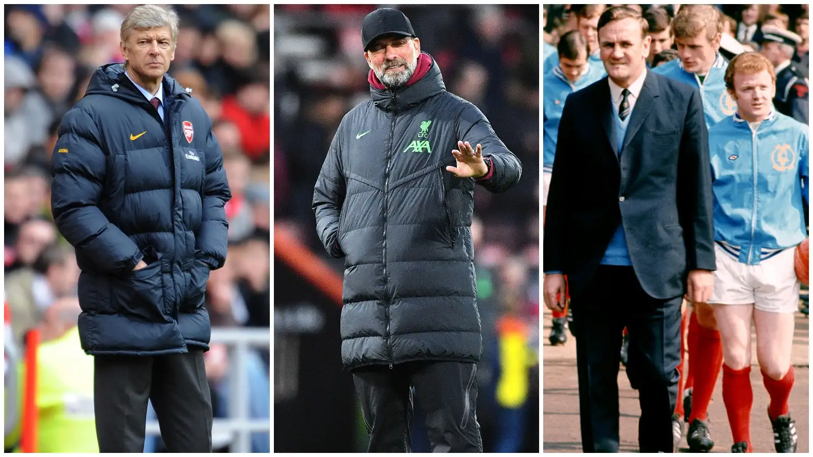 Jurgen Klopp, Arsene Wenger and Don Revie.