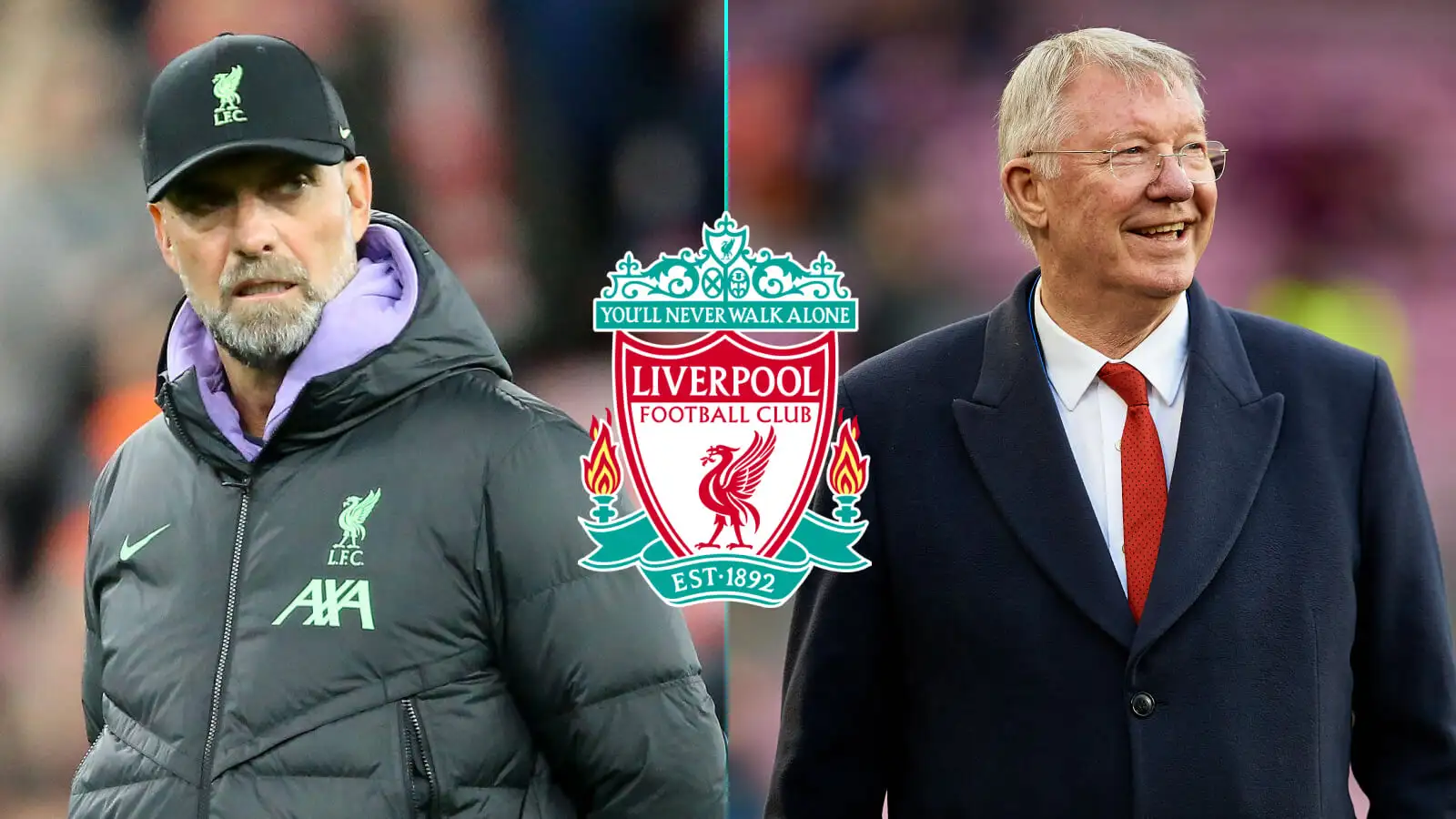 Liverpool apex pooch Jurgen Klopp and Sir Alex Ferguson