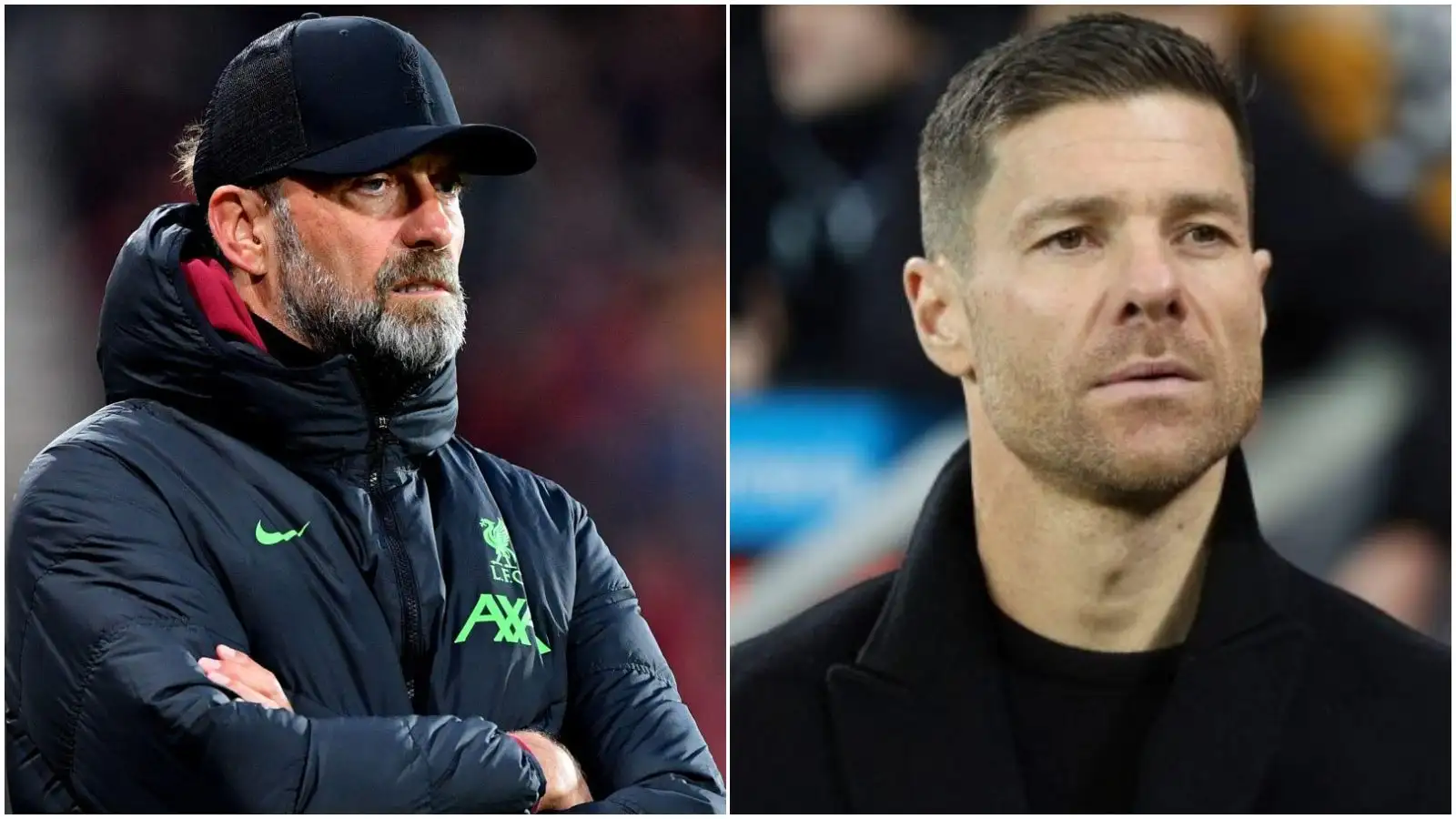 Liverpool employer Jurgen Klopp and also Xabi Alonso.