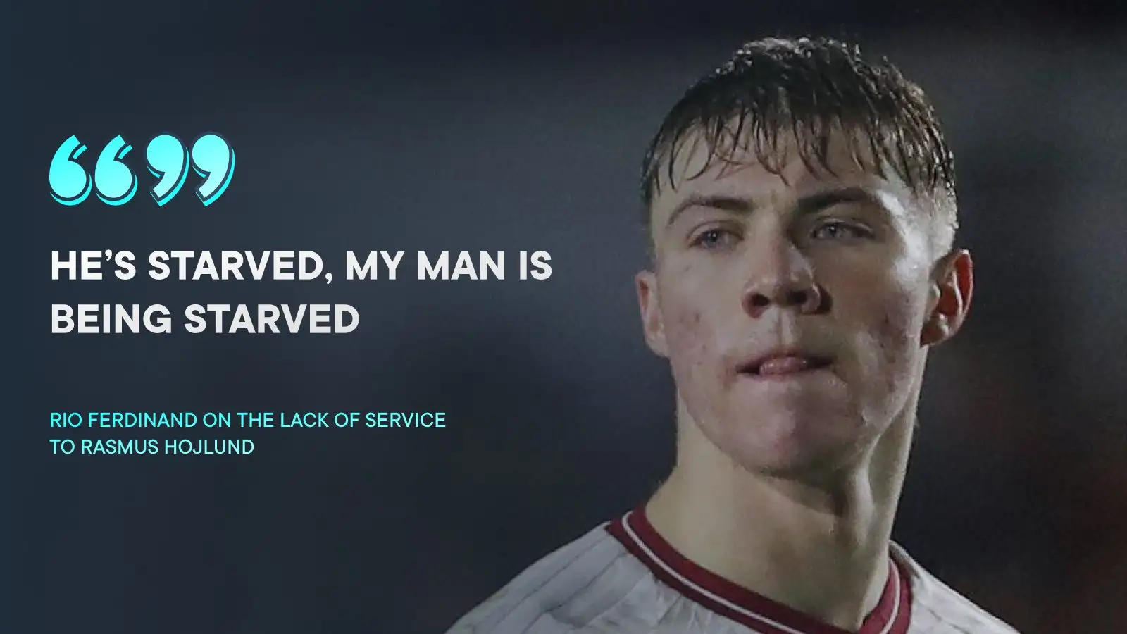 Ferdinand suggests Man Utd players are refusing to pass to 'starved' Ten Hag favourite 'dealing with rations' 2 c?url=https%3A%2F%2Fd2x51gyc4ptf2q.cloudfront.net%2Fcontent%2Fuploads%2F2024%2F01%2F30121132%2FRasmus Hojlund Man Utd F365 81