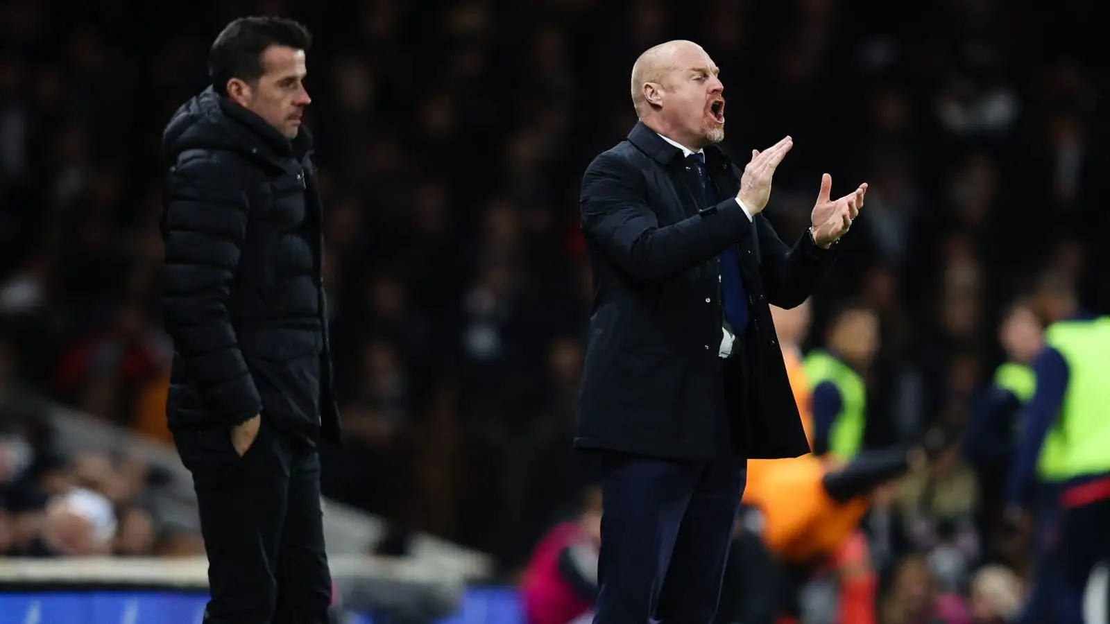Everton boss Sean Dyche and Fulham head teaching and Marco Silva good appearances on throughout a suit.