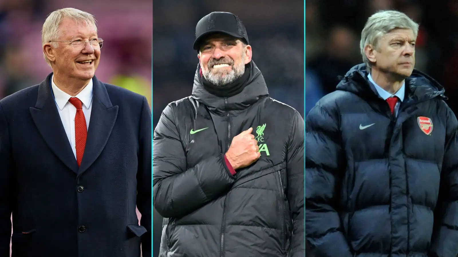 Liverpool boss Klopp is ‘up there’ with Man Utd legend Ferguson and Arsenal great Wenger