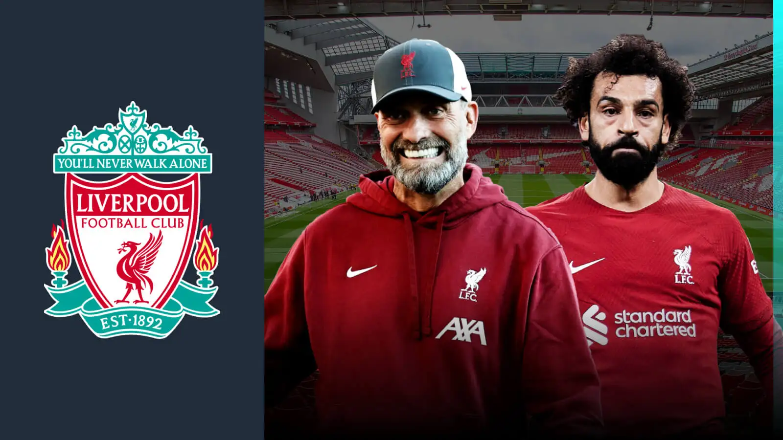 Liverpool duo Mohamed Salah and also Jurgen Klopp