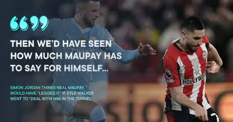 Walker told Maupay would’ve ‘legged it’ out of the tunnel after Man City star makes ‘knock out’ threat