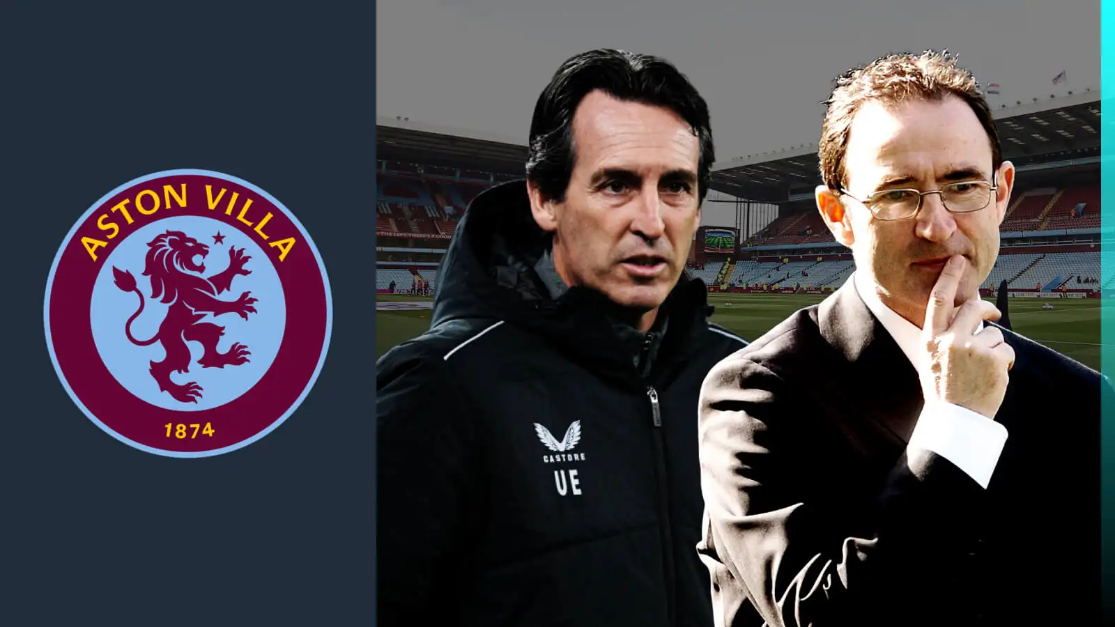 Martin O'Neill and Unai Emery as Aston Villa managers